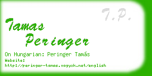 tamas peringer business card
