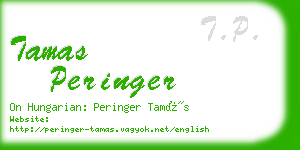 tamas peringer business card